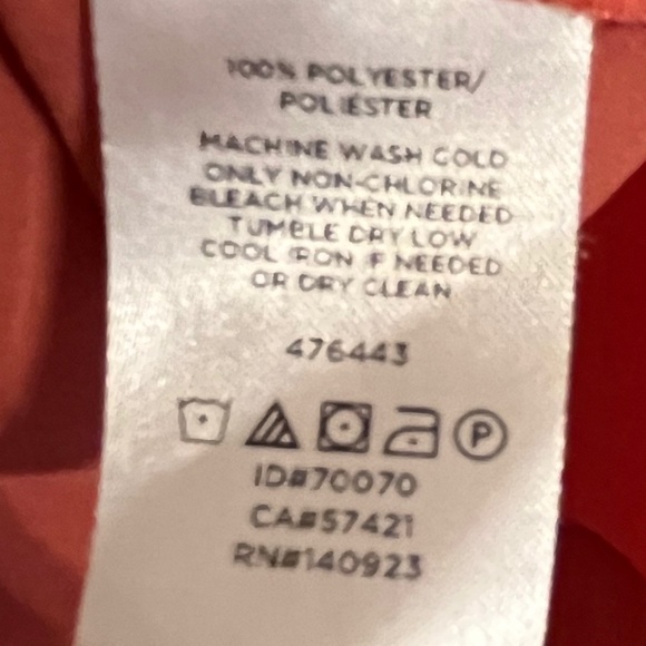 Loft Boho Bell Sleeve Top XS Orange Peasant Hippie Indie Concert Western Preppy - Picture 11 of 12